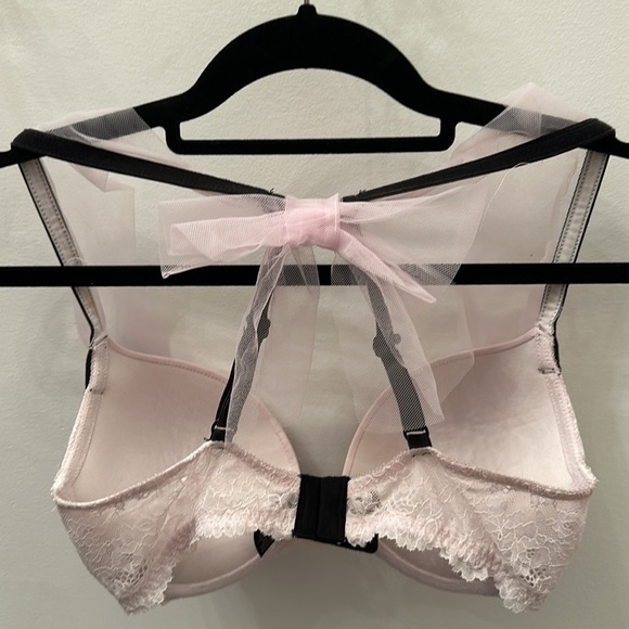 Vintage Victoria’s Secret Dream Angels Push Up Bra pink rhinestone 34D - Picture 4 of 4